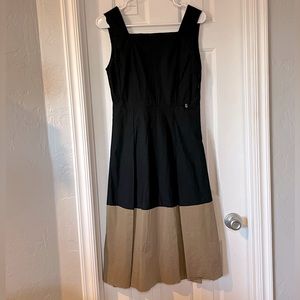 🎀Ottod’Ame women’s mid length Italian black and taupe cotton dress